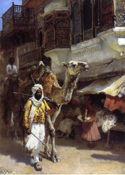 エドウィン・ロード・ウィークス Painting - ラクダを率いる男性 ペルシャ人 エジプト人 インド人 エドウィン・ロード・ウィークス